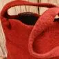 Preview: Umhängetasche filz rot Perlen bestickt - handtasche filz rot sterne perlen (1)